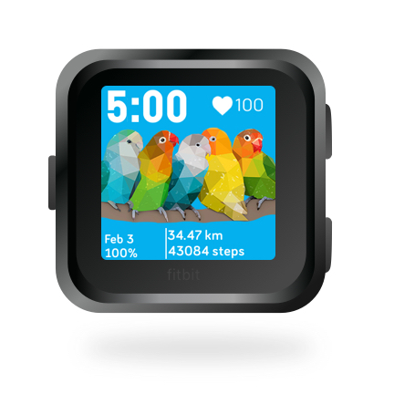 Fitbit Versa Ionic and Lite Animal Clock Faces Animal Clockfaces
